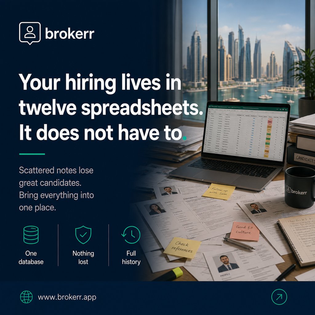 Recruitment infrastructure unified in one Brokerr database