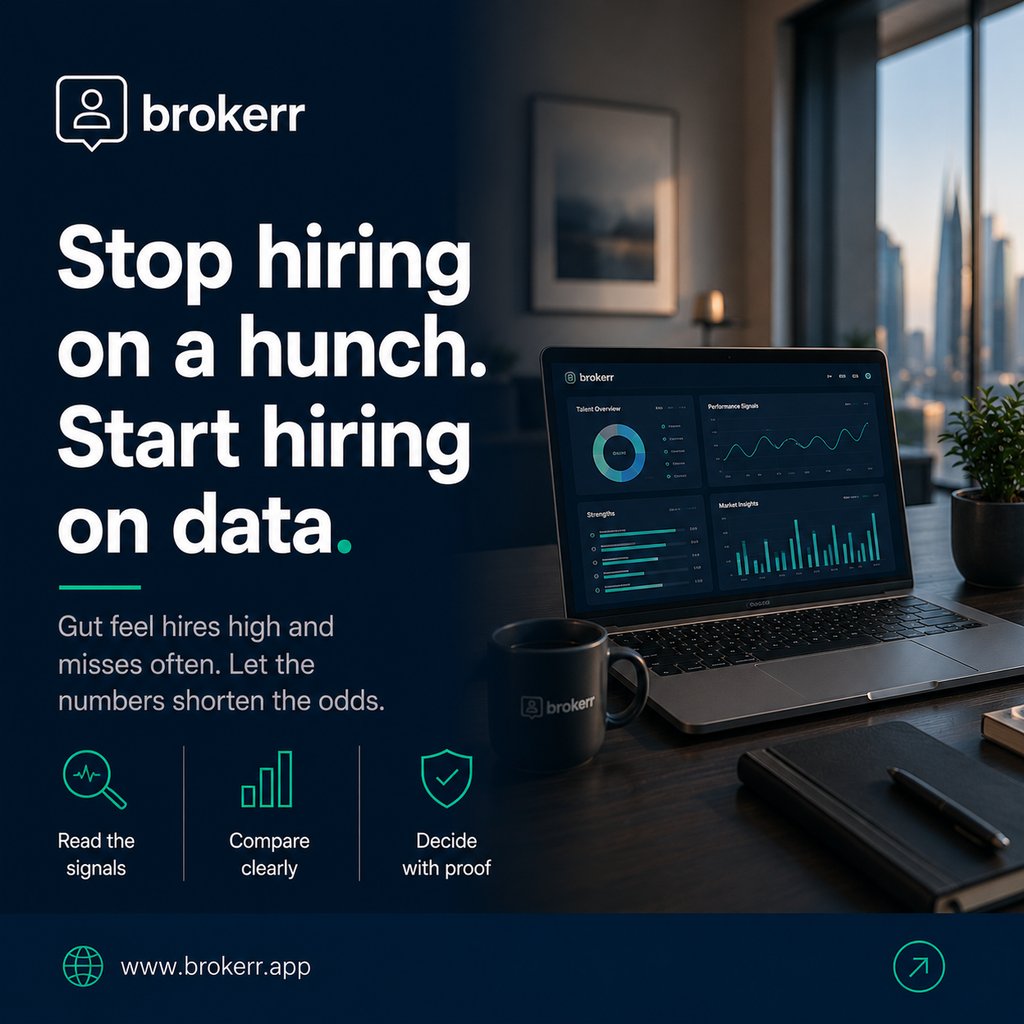 Data-driven screening and hiring decisions with Brokerr