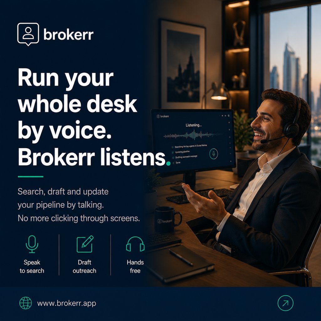 Run your recruitment desk by voice with Brokerr
